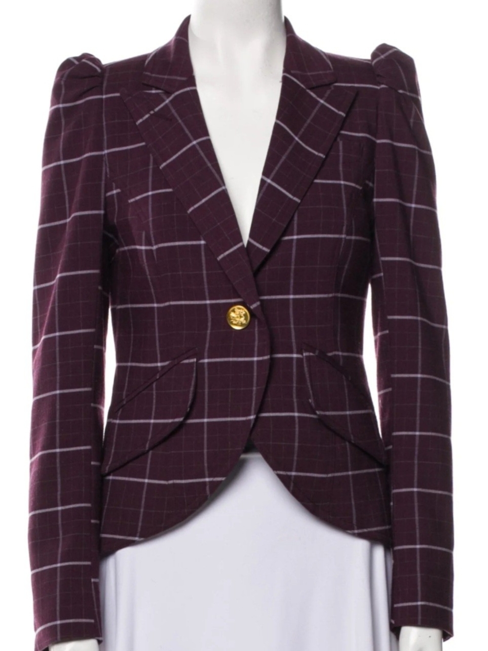Smythe Burgundy Windowpane Trousers